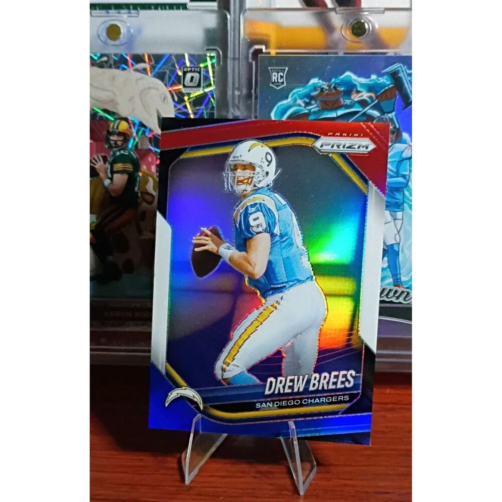 2025 Panini Prizm - Drew Brees #266 Red White & Blue Prizm Pack Fresh